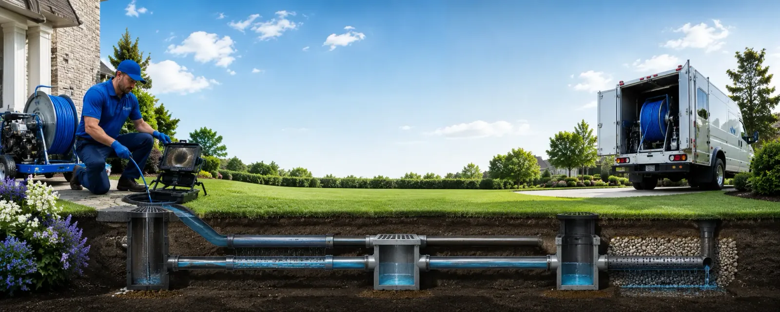 Outdoor drain cleaning information for Adair, IL